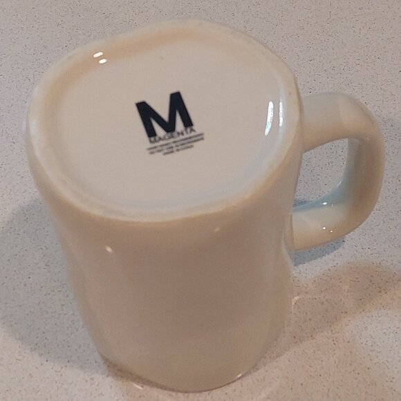 Magenta for Rae Dunn Ivory 16 oz Ceramic Coffee Mug with "YUM" in Black Letters - Picture 8 of 8